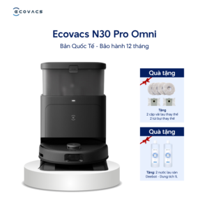 Robot hút bụi lau nhà Ecovacs N30 Pro Omni – Màu Đen/ Trắng